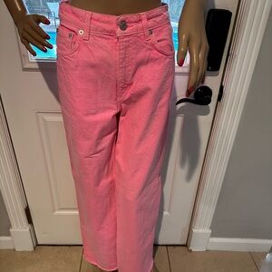 Zara Bright Pink Flare Jeans